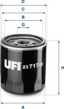 UFI 23.717.00 — Filtr oleju