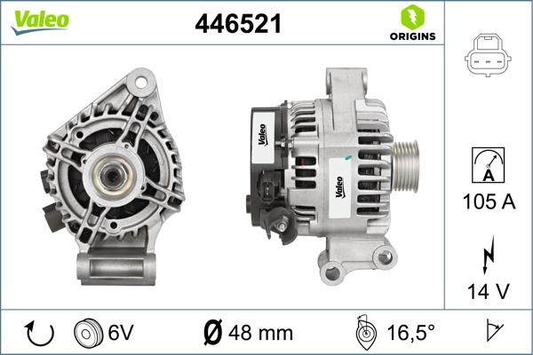 VALEO 446521 — Alternator