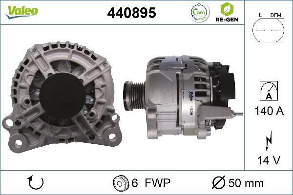 VALEO 440895 - ALTERNATOR AUDI A4 2.0 TDI 12- REGENEROWANY