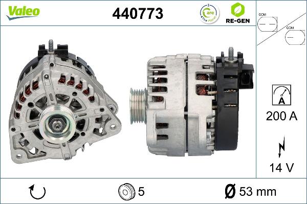 VALEO 440773 - ALTERNATOR MERCEDES-BENZ REGENEROWANY