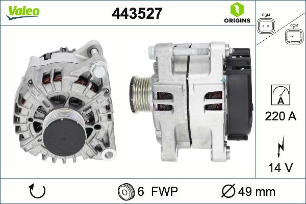 VALEO 443527 - Alternator