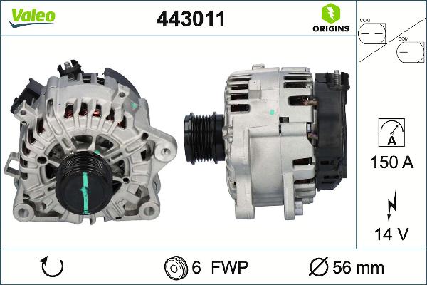 VALEO 443011 — Alternator
