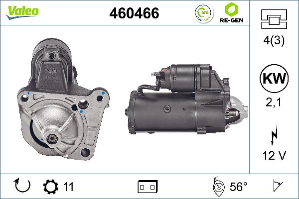 VALEO 460466 - ROZRUSZNIK RENAULT MEGANE II 1.9 DCI