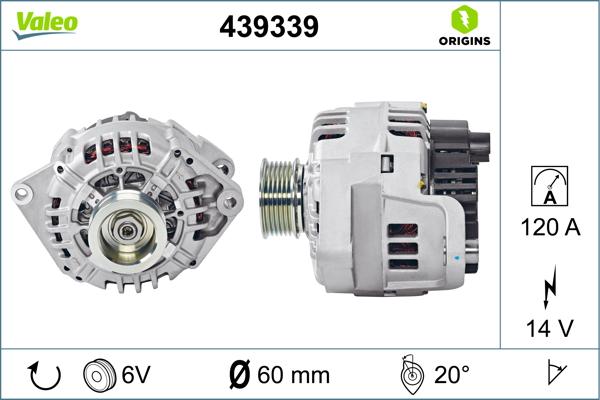 VALEO 439339 - ALTERNATOR PEUGEOT BOXER 2.8D 04-