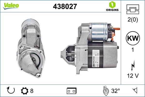 VALEO 438027 — Rozrusznik
