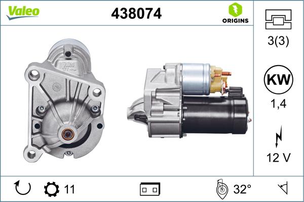 VALEO 438074 — Rozrusznik