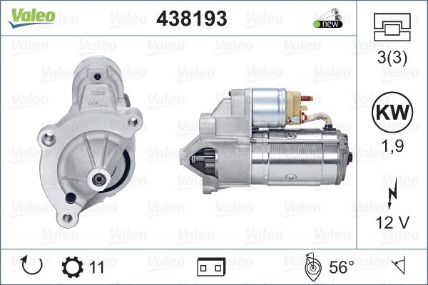 VALEO 438193 - Rozrusznik