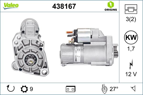 VALEO 438167 - Rozrusznik