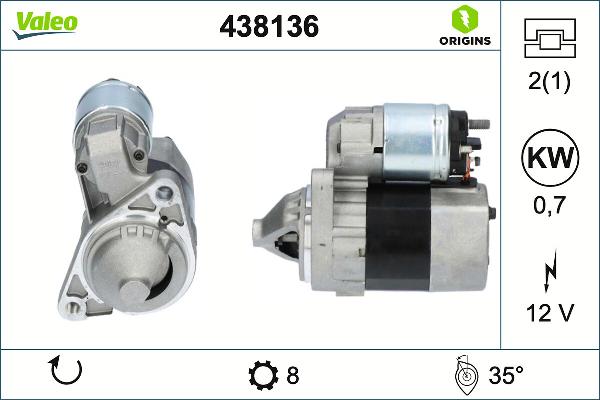 VALEO 438136 — Rozrusznik