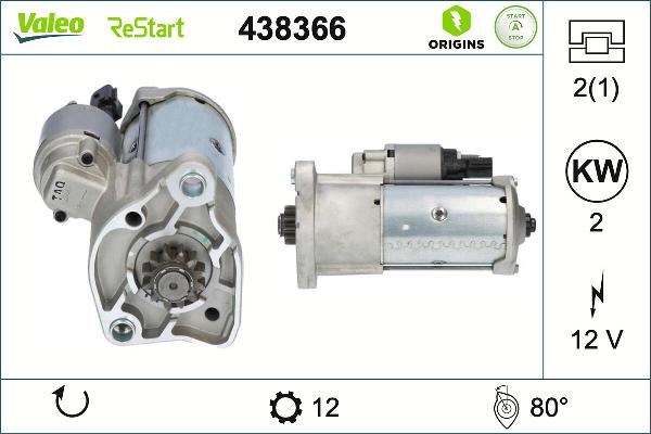 VALEO 438366 - Rozrusznik