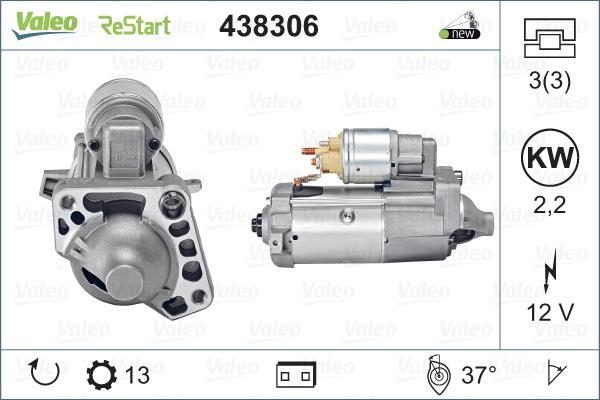 VALEO 438306 — Rozrusznik