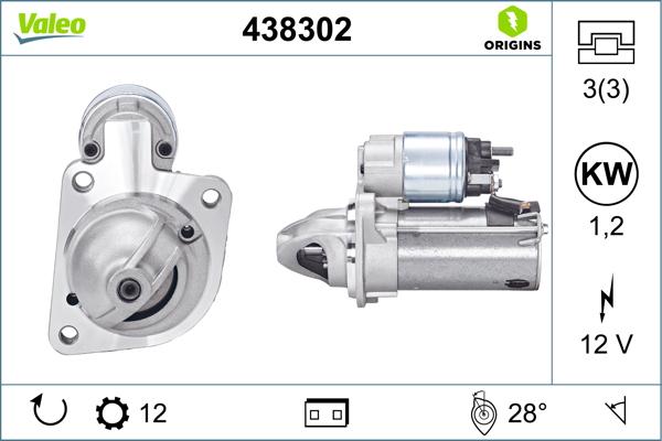 VALEO 438302 - ROZRUSZNIK START&STOP FORD FOCUS III 1.6 11
