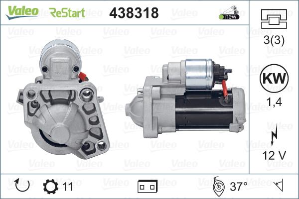 VALEO 438318 — Rozrusznik