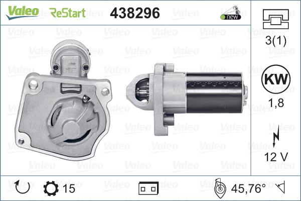 VALEO 438296 — Rozrusznik