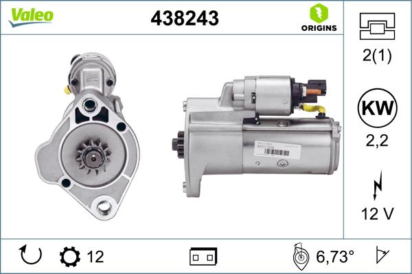 VALEO 438243 - Rozrusznik