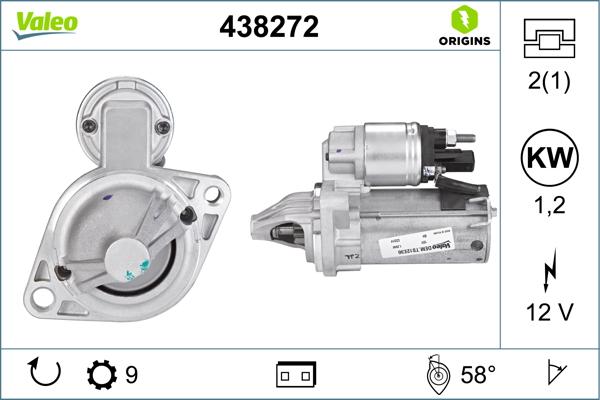 VALEO 438272 — Rozrusznik