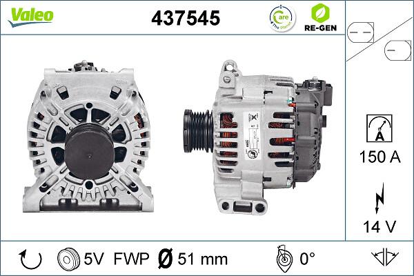 VALEO 437545 - ALTERNATOR MERCEDES-BENZ REGENEROWANY