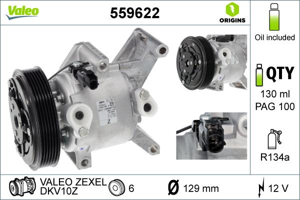 VALEO 559622 — Kompresor, klimatyzacja