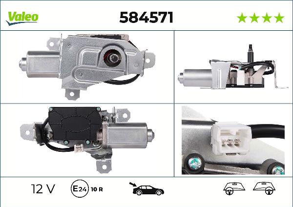 VALEO 584571 - Silnik wycieraczek