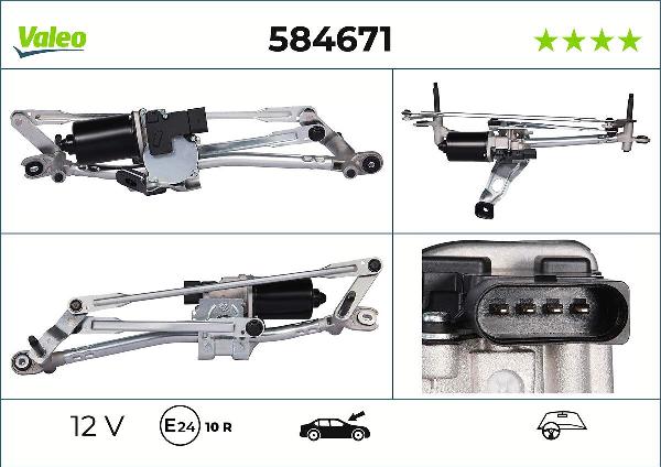 VALEO 584671 - Mechanizm wycieraczek