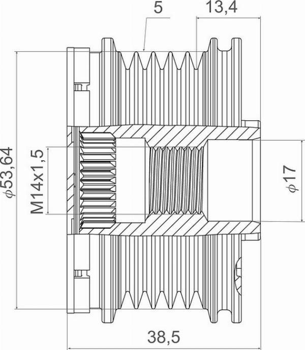 VALEO 588444 - Koło pasowe alternatora