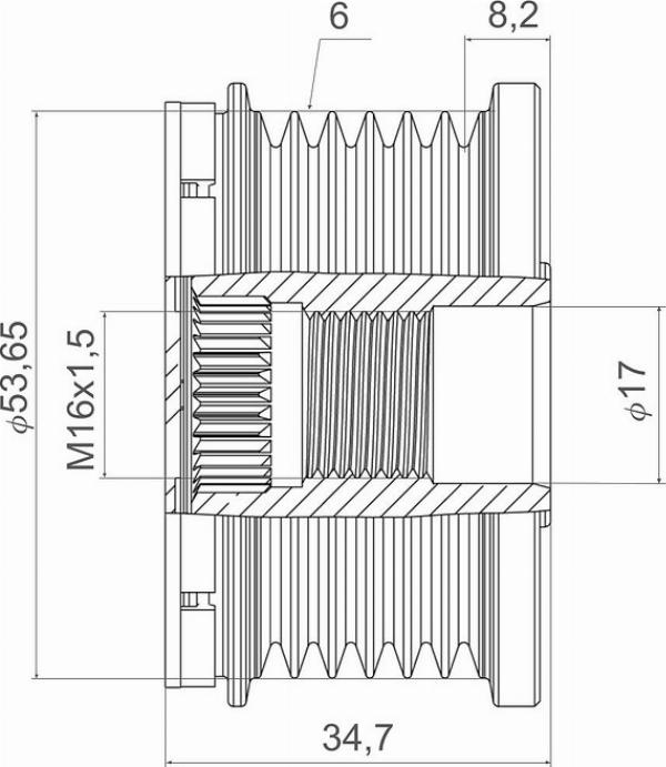 VALEO 588452 - Koło pasowe alternatora