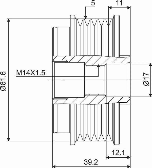 VALEO 588098 - Koło pasowe alternatora