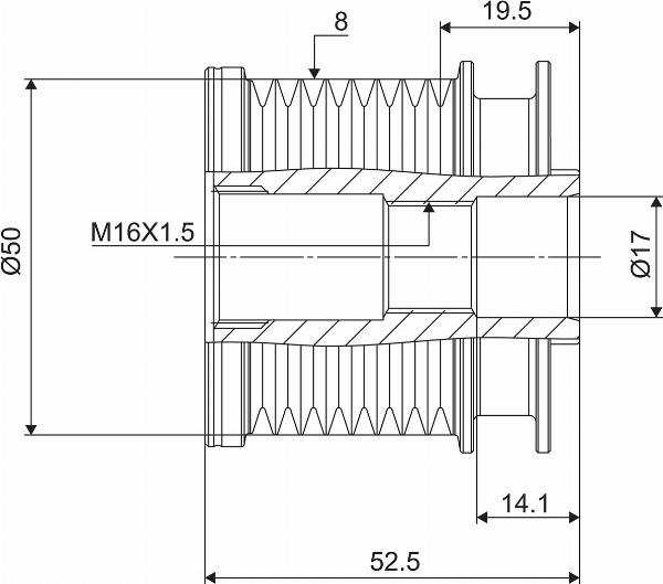 VALEO 588093 - Koło pasowe alternatora