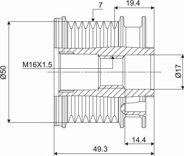 VALEO 588049 - Koło pasowe alternatora