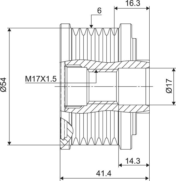 VALEO 588045 - KOŁO PASOWE ALTERNATORA FIAT