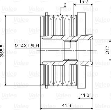 VALEO 588047 - Koło pasowe alternatora