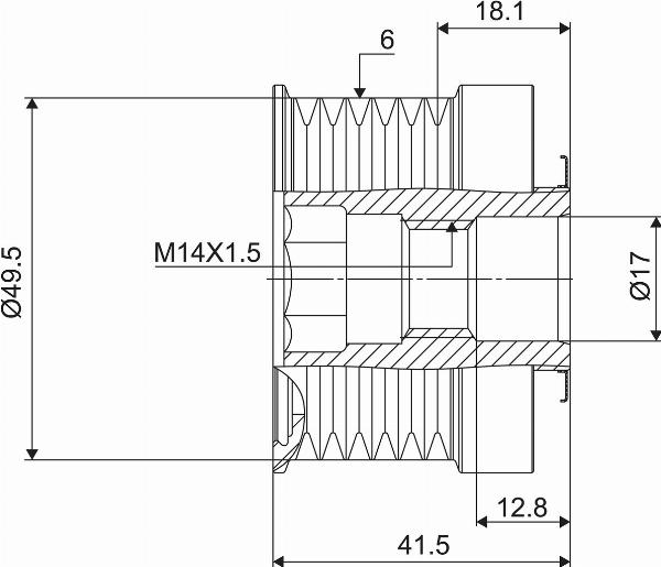 VALEO 588054 - Koło pasowe alternatora