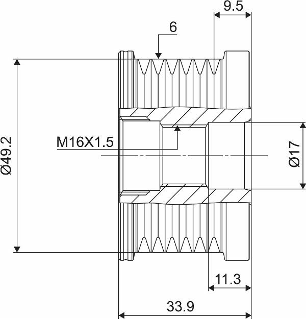 VALEO 588056 - Koło pasowe alternatora