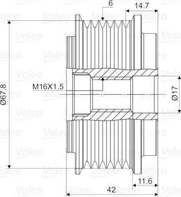 VALEO 588050 - Koło pasowe alternatora