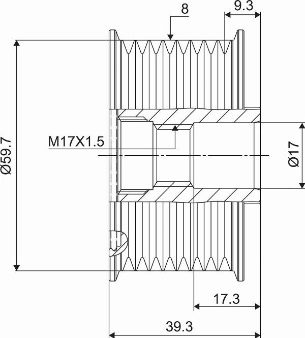 VALEO 588053 - Koło pasowe alternatora