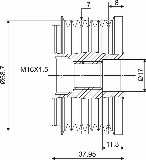 VALEO 588057 - Koło pasowe alternatora