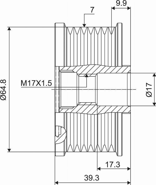 VALEO 588069 - Koło pasowe alternatora