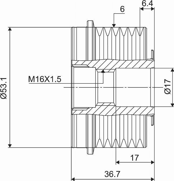 VALEO 588065 - Koło pasowe alternatora