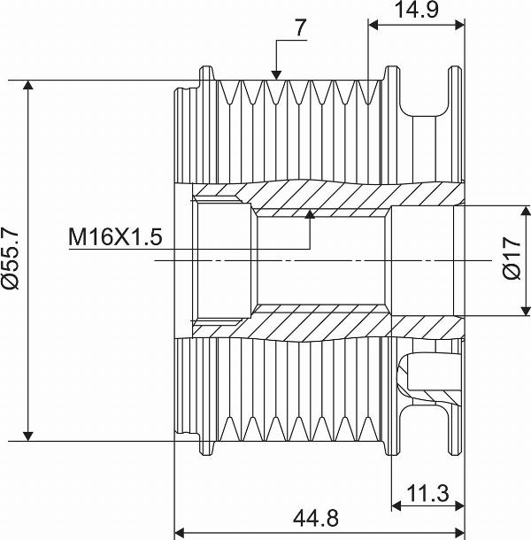 VALEO 588060 - Koło pasowe alternatora