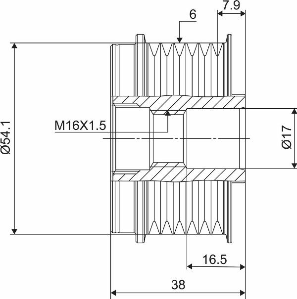 VALEO 588006 - Koło pasowe alternatora