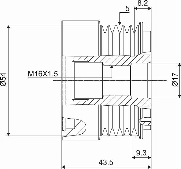 VALEO 588007 - Koło pasowe alternatora