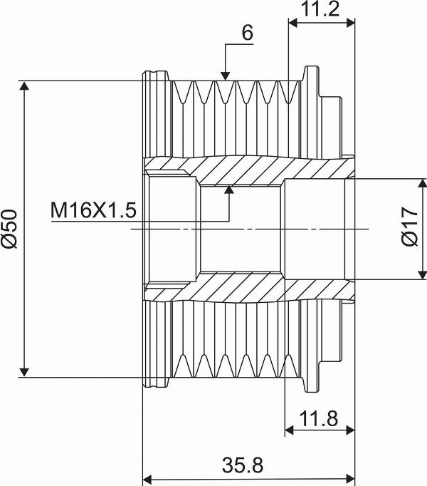 VALEO 588019 - Koło pasowe alternatora