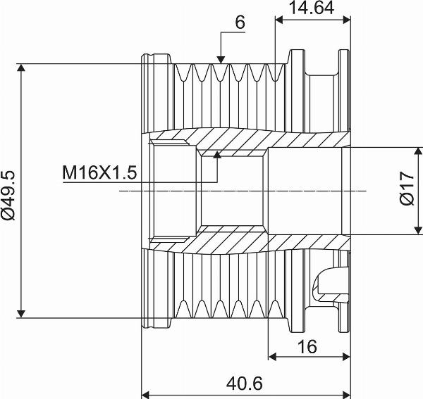 VALEO 588014 - Koło pasowe alternatora