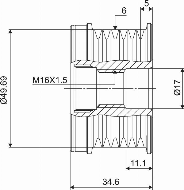 VALEO 588018 - Koło pasowe alternatora
