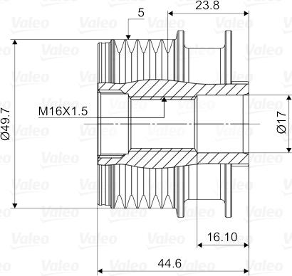 VALEO 588085 - Koło pasowe alternatora