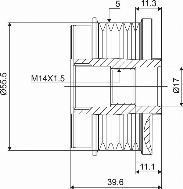 VALEO 588086 - Koło pasowe alternatora