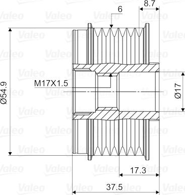 VALEO 588087 - Koło pasowe alternatora