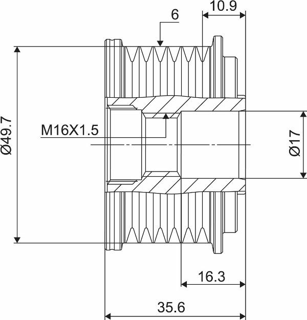 VALEO 588030 - Koło pasowe alternatora