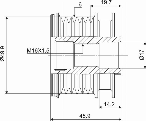 VALEO 588031 - Koło pasowe alternatora