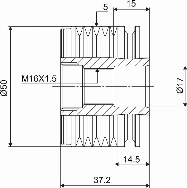VALEO 588025 - Koło pasowe alternatora